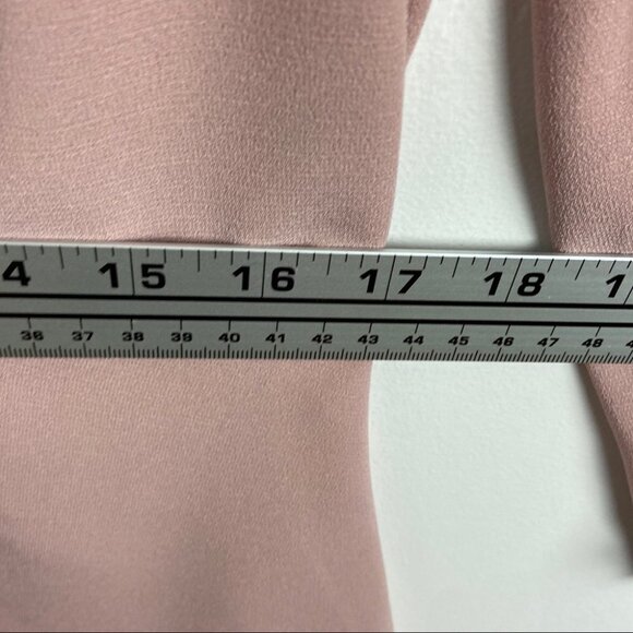 NWT ASOS Blush Pink Ruffle Front Button Down Dress Size 12 New W Tags Shift Boho - Picture 9 of 13